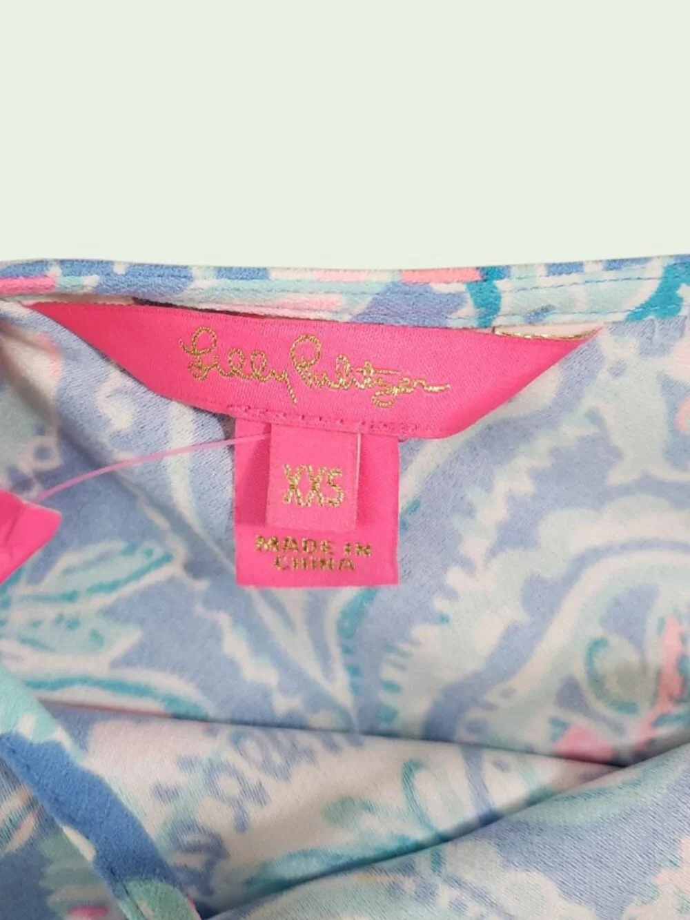 Lilly Pulitzer Maretta Bias Midi Dress  Adjustable Straps Blue/Pink XXsmall